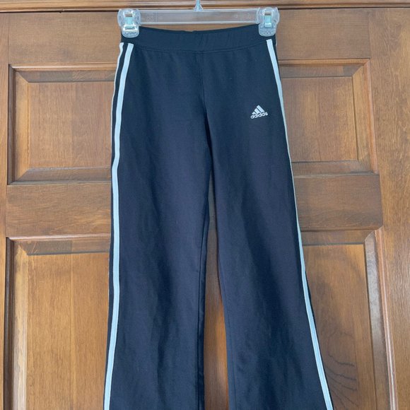 Always Cute Adidas Climalite Classic Black White Side Stripe Pull On Pant - Picture 3 of 13